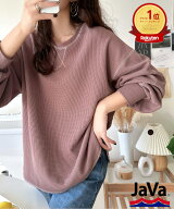 【10/17 9:59まで まとめ買いクーポン2点以上で 5％OFF 】 javaジャバ レディース ロンT 大きいサイズ カ…