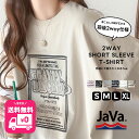 【今だけ 送料無料 】 【sustaina+】《javaジャバコラボ》tシャツ レディース 半袖 オーガニックコットン混 綿100％ 前後 2way ステッチ 刺繍 半袖 Tee ユニセックス メンズ 大きいサイズ 春 夏 クラシカルエルフ jv1050136