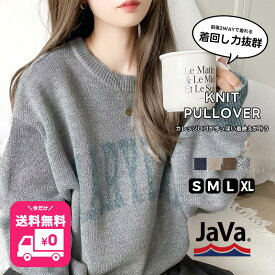 【今だけ 送料無料 6,999円 ⇒ 2,999円 】 《java ジャバコラボ》 トップス ニット レディース 前後 2way バイカラー プルオーバー ユニセックス 大きいサイズ 体型カバー もっちり 春 秋 冬 保温 暖かい 防寒 クラシカルエルフ jv1260244