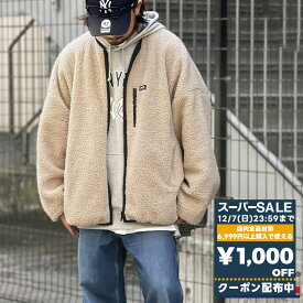 【スーパーセール 】＼先着順／72H限定 1000円OFF クーポン 《javaジャバ コラボ》アウター ジャケット メンズ コート ブルゾン 2way リバーシブル ボア フリース パイピング MA-1 ショート丈 ノーカラー 長袖 大きいサイズ 秋 冬 クラシカルエルフ mcl4000