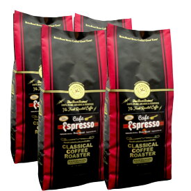 コーヒー豆 160杯分 アラビカ豆100％ カフェ エスプレッソ ダークロースト ブレンド 4LB( 454g×4袋）セット 【 豆 or 挽 】
