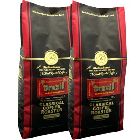 コーヒー豆 80杯分セット ブラジルサントスSC17/18ストレート コーヒー 1LB ( 454g×2袋 ) セット 【 豆 or 挽 】 アラビカコーヒー豆100％