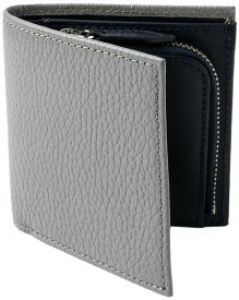 [LECIOUS] 財布 取り出しやすい設計 二つ折り財布 小さい ミニマリスト 男女兼用 本革 牛革 ネイビー
