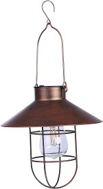 ランタン ソーラー ガーデンライト 庭園灯 LEDランタン エジソン電球