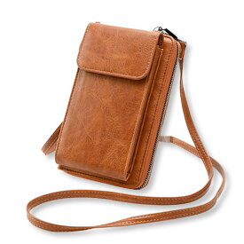 [Lezalic] スマホ ショルダー ポーチ カードケース お財布 ウォレット カードケース お散歩バッグ ランチバッグ