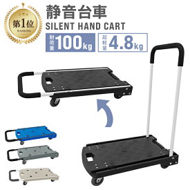 【5％OFFクーポン配布】台車 折りたたみ 軽量 コンパクト キャスター付き 静音 耐荷重100kg フラット 小型 キャリーカート キャリー 運搬 カート 折りたたみ台車 スチール台車 手押し台車 運搬台車 業務用 家庭用 通販 新生活 p2