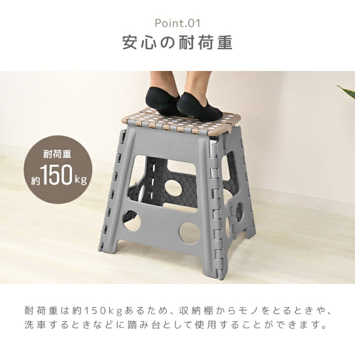 楽天市場】【最大10％OFFクーポン】踏み台 折りたたみ スツール M/L 