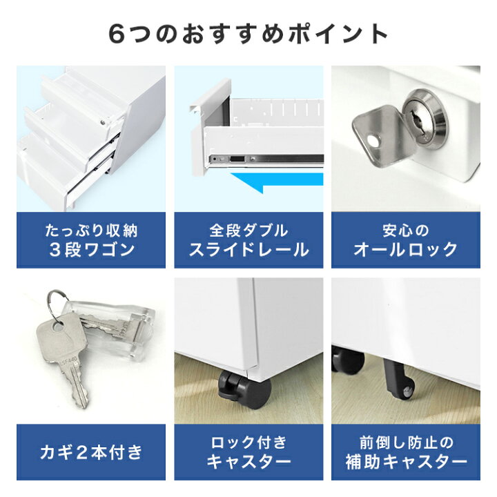 楽天市場】【11％OFFクーポン対象】デスクワゴン デスクキャビネット 