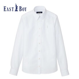 【SALE!】EASTBOY 長袖ワイシャツ/イーストボーイ スクールシャツ ブロードシャツ 抗菌 防臭 シワになりにくい レディース 白 ホワイト 紺 ネイビー No1225000