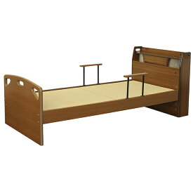 畳ベッド ベッド シングルベッド ベッドフレーム 木製 すのこ スノコ たたみ タタミ 手すり付き 手摺り付き 高さ調整可能 和風 送料無料