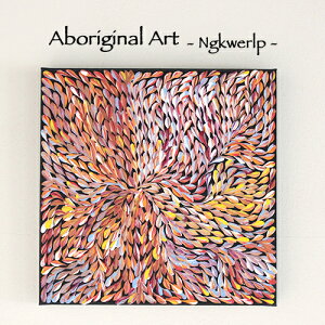 yAboriginal Art / A{WiA[gzNgkwerlp (Wild Tobacco) by Violet Payne Ngalciaba-18jFI[XgA̐ZA{Wiɂ`ꂽA[gI[XgA^Z^A{Wi^A{