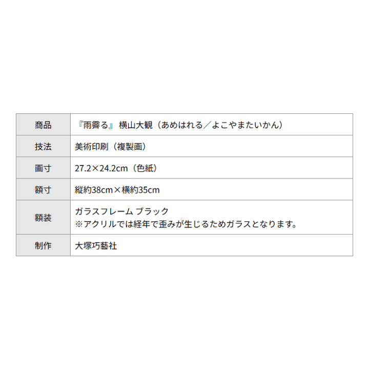 楽天市場】横山大観 雨霽る （あめはれる・雨晴れる ） 日本画