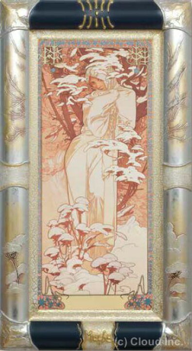 楽天市場】ミュシャ 四季 冬 複製画 絵画 大塚巧藝社 【 アール 