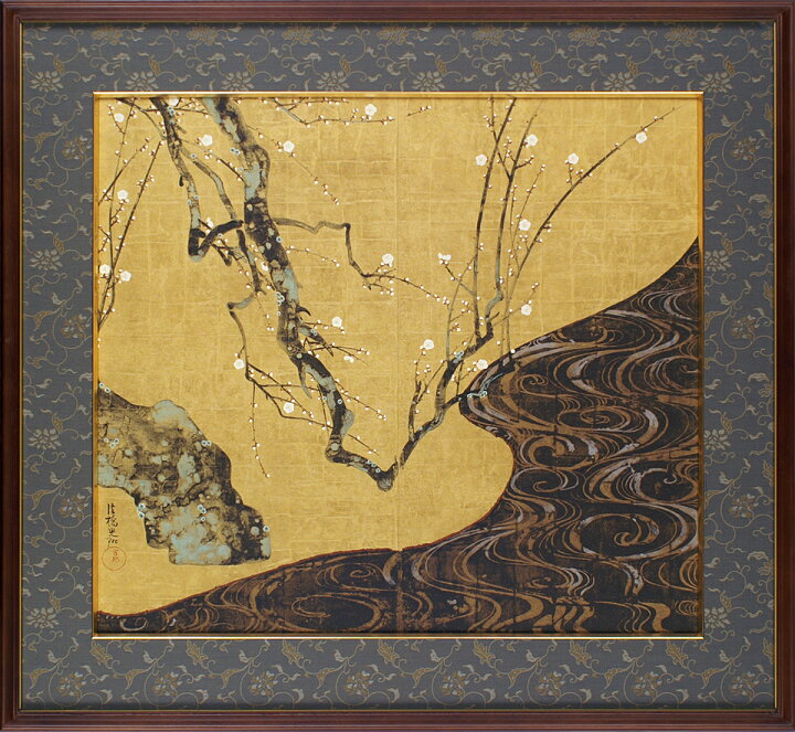 楽天市場】尾形光琳 紅白梅図（右隻・左隻セット）複製画 巧藝画 大塚 