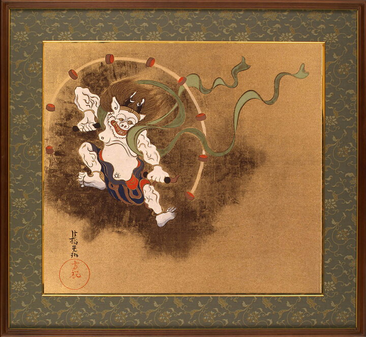 楽天市場】尾形光琳 風神雷神図（右隻・左隻セット）複製画 巧藝画 