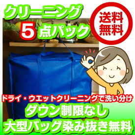 サイズ(33×55×46）大型バッグ5点 ファーの付属品洗い・保管も無料対応120cm以下の子供服が3枚で大人1点分(2セットまで)ダウン制限なし・染み抜き無料衣類クリーニング5点東北・関東・中部・関西宅配クリーニング【送料無料】