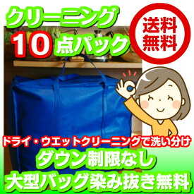 サイズ(33×55×46）大型バッグ10点 ファーの付属品洗い・保管も無料対応120cm以下の子供服が3枚で大人1点分(2セットまで)ダウン制限なし・染み抜き無料衣類クリーニング10点東北・関東・中部・関西宅配クリーニング【送料無料】