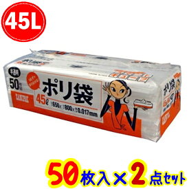 ●●2点セット●●日本サニパック　スマートキューブ ボックス型 ごみ袋パック（SC40×2個）45L 半透明【家庭用 ゴミ箱 100枚 キッチン ポリ袋 45リットル】