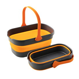 5%クーポン！送料無料 CLEANHOME 折りたたみ バケツ 洗い桶 洗濯かご 折り畳みバケツ 洗いおけ 10L 収納便利 持ち運び 車載バケツ 釣り用バケツ 36×19×22cm 園芸 洗車 掃除 足浴 猫犬風呂 アウトドア (オレンジ)