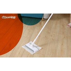 5%クーポン！送料無料 CLEANHOME フロアワイパー 本体 1秒で着脱 ワンタッチモップ 2in1水切りワイパー 幅さ24cm 4段ポール 長さ40cm-122cm モップ 拭き掃除 雑巾ワイパー ベランダ 玄関床窓 フロア フローリング 掃除道具 使い捨てドライシート10枚入