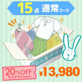 クリーニング　宅配　保管なし最速便コース　15点パック　送料無料 衣替え 新生活 シミ抜き 片付け