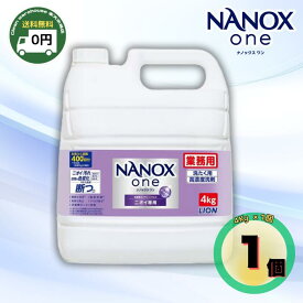 NANOX one ニオイ専用 詰め替え 4kg 1個 | 送料無料 ライオン LION 単品 液体 洗濯洗剤 ナノックスワン 抗菌 防臭 部屋干し 詰替 トップ 液体洗剤 業務用 まとめ買い 大容量