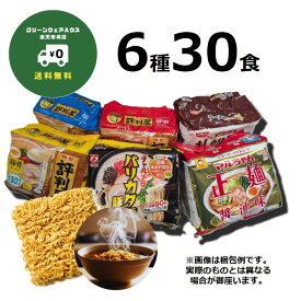 インスタントラーメン 6種30食 詰め合わせセット 福袋 ランダムアソート 送料無料