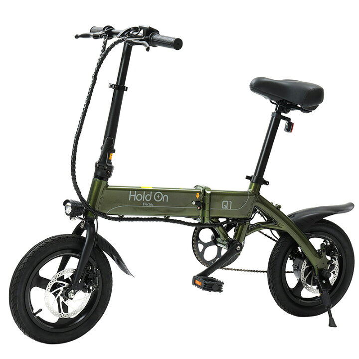 楽天市場】【公式】電動自転車 折りたたみ 前カゴ付き 6色 Hold On Q1J 