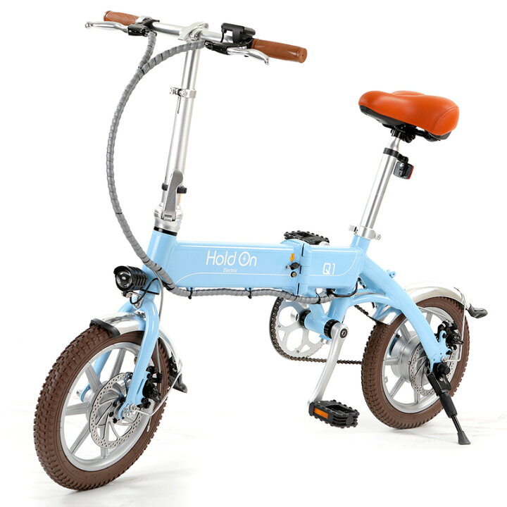 楽天市場】【公式】電動自転車 折りたたみ 前カゴ付き 6色 Hold On Q1J 