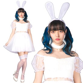 【早割】公式 レビュー特典 ホワイトレースバニー ウサギ コスプレ 干支 卯年 兎年 バニーガール HW ハロウィン 女性用 レディース うさぎ 衣装 コーデ 初売り イベント キャンペーン めでたい お祝い コスチューム 結婚式 着ぐるみ 余興 出し物 歓迎会 送迎会 ウサギ 動物