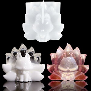 Voyyphixa 九尾の狐 シリコンモールド 1個セット 3D 立体 狐 キツネ 九尾 動物 鏡面仕上げ エポキシ樹脂 uvレンジ 粘土 抜き型 ハンドメイド DIY 石鹸 キャンドル 置物 工芸品 プレゼント 再利用可