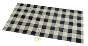 キャプテンスタッグ(CAPTAIN STAG) レジャーシート マット クッションレジャーシート 90×180cm 厚さ1mm 約1畳 収納バッグ付き ピン4本付き ギンガムチェック UB-3061