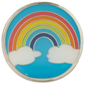 Tabata(タバタ) ゴルフマーカー マグネット グリーンマーカー かわいいデザイン グラウンドゴルフ 磁石 芝に目立つ色 ゴルフ用品 コンペ景品 プレゼント 虹 レインボー ゆるかわ 台座別売り G