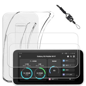 �y2+1�zGalaxy 5G Mobile Wi-Fi SCR01 �p�� �t�B���� + Galaxy 5G Mobile Wi-Fi �p�� �P�[�X nutmeg�y���{���Ɏq�f�ލ̗p�zSCR01 �K���X�t�B���� (2��) + �ی�J�o�[ (1��) �����ی�