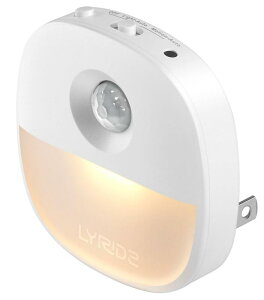 LYRIDZ センサーライト 室内 足元灯 コンセント 人感センサーライト・明暗センサーライトが両立 1台2役 常夜灯 1〜50ルーメン明るさ調整 フットライト LED足元ライト 省エネ 電球色 廊下 寝室