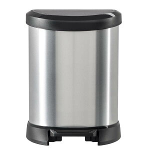 CURVER(カーバー) Deco(デコ) ペダルビン セミラウンド 5L | ふた付き ペダル式 ダストボックス ゴミ箱 リサイクルプラスチック製 軽量 へこみにくい さびにくい 指紋がつきにくい お手入れ簡単