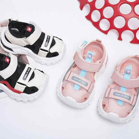 サンダル キッズ 子供 男の子 女の子 スポーツサンダル 柔らかい靴底 通気性 ベルクロ ブラック ピンク系 1歳 2歳 3歳 4歳 5歳 6歳 7歳 8歳 9歳 10歳 11歳 12歳 車縫線