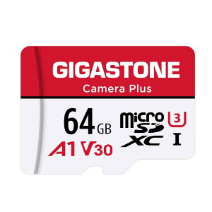 �y5�N�zGIGASTONE �}�C�N��sd�J�[�h 64GB Camera Plus microSDXC UHS-I A1 V30 U3 C10 95MB/s �t��HD �A�N�V�����J���� �X�|�[�c�J���� 4K UHD���� SD�A�_�v�^�[1���t��
