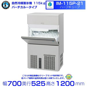 自然冷媒製氷機 ホシザキ IM-115P-21 ハーフキューブ仕様 バーチカルタイプ