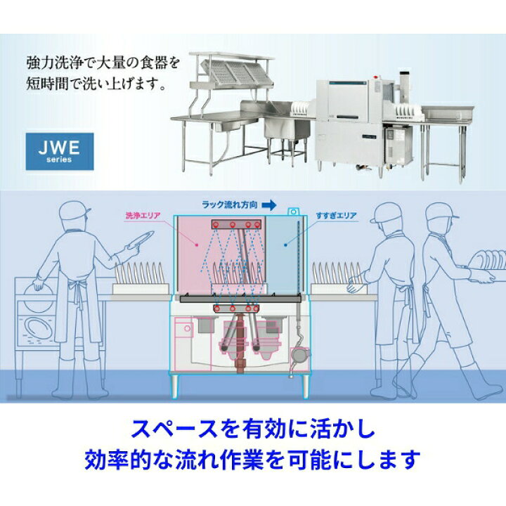 楽天市場】ホシザキ JWE-2400CB-R 業務用食器洗浄機 ラックコンベア 