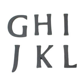 大文字 ブラック 真鍮 45mm アルファベット G H I J K L 看板 表札 ネームプレート 黒 ツリーハウス ネコポス メール便