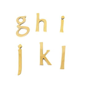 真鍮 小文字 ゴールド45mmアルファベットg,h,i,j,k,l 看板 表札 ネームプレート ツリーハウス ネコポス メール便