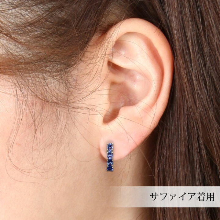楽天市場】ピアス レディース サファイア タンザナイト 金属アレルギー 