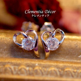 ピアス レディース アンジェリン オープンハートピアス金属アレルギー 対応 ジルコニア 【ピアス レディース】【ハート】 彼女 プレゼント 女性 クリスマス プレゼント 誕生日プレゼント 女友達 ギフト 結婚記念日【優】 【P】