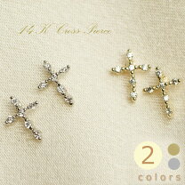 楽天市場】14K（モチーフクロス）（ピアス｜レディースジュエリー 
