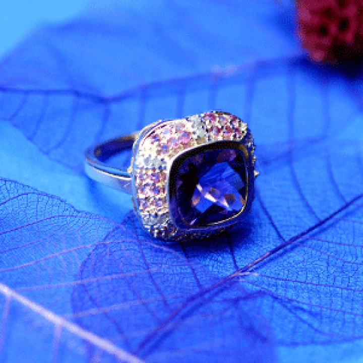 BIZOUX アメジスト＊ブルートルマリンリング　K18 楽天市場】指輪 /アメジスト＆ピンクトルマリン＆ダイヤモンド