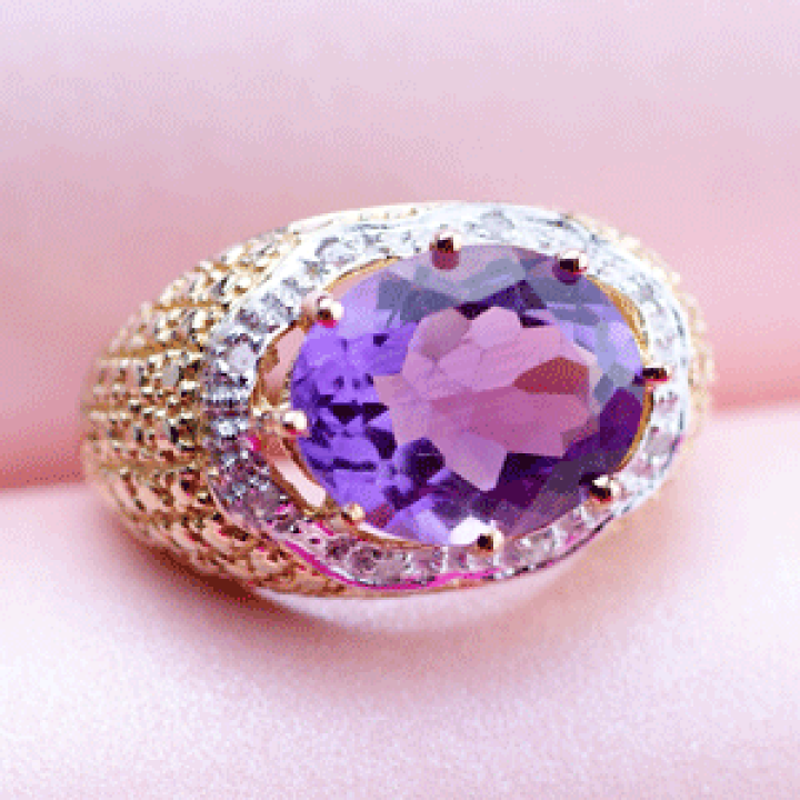 楽天市場】指輪 /アメジスト＆ダイヤモンド アメイジングリング