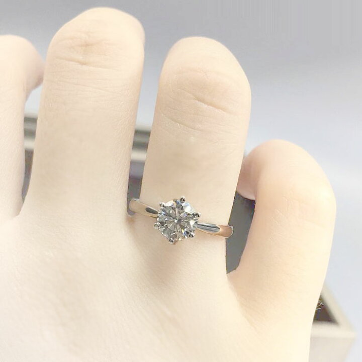楽天市場】モアサナイト リング 指輪 レディース プラチナ 仕上 婚約  