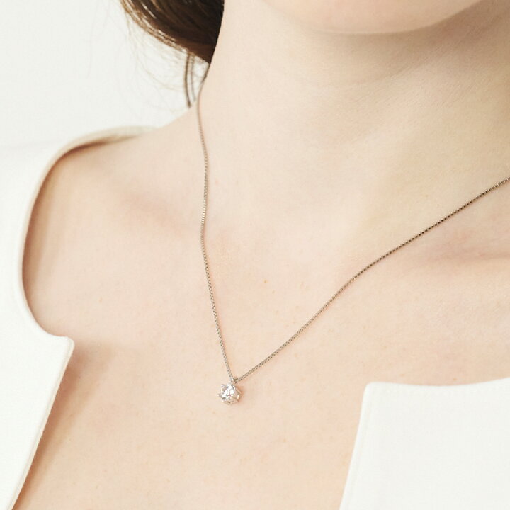 楽天市場】【20%OFFクーポン】 モアサナイト ネックレス 0.5 ct 