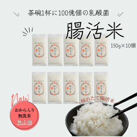 腸活米 長崎県 波佐見町 ヒノヒカリ 無洗米150g×10個 |送料無料｜ 茶碗1杯に100億個の乳酸菌！ 毎日のごはんで手軽に腸活 美味しい 健康習慣 ギフト 贈り物にも おすすめ